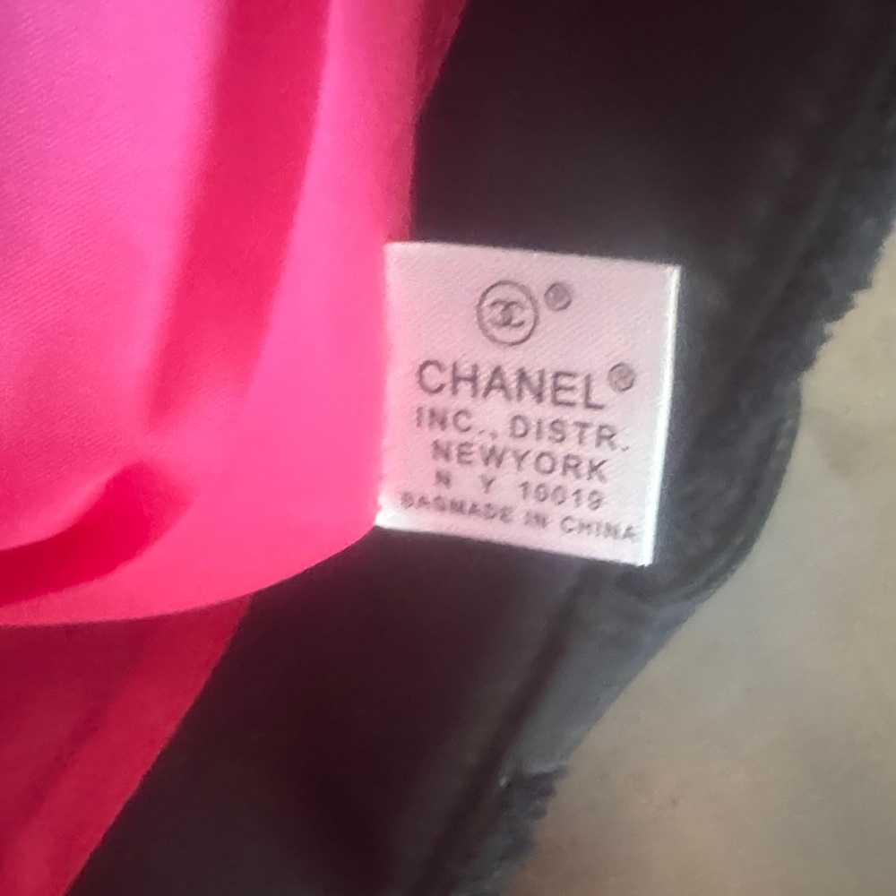 Black and Hot Pink Logo Tote Bag - Picture 2 of 4
